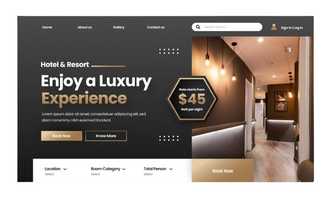 hotel website design in Pune